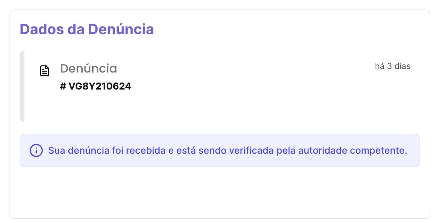 Protege interface: report data card showing protocol number and a status message that the report was received and is being verified